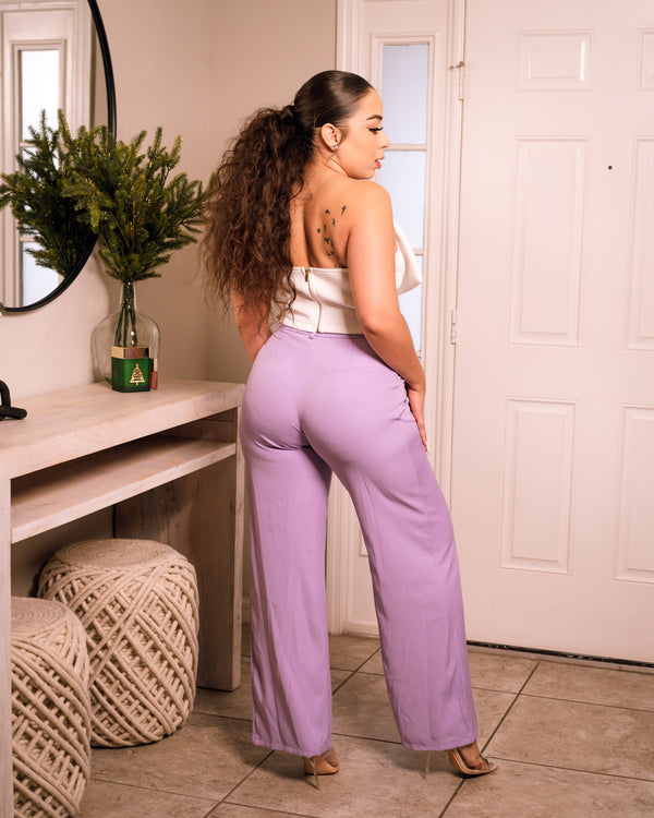 In my bag lavender trouser with belt