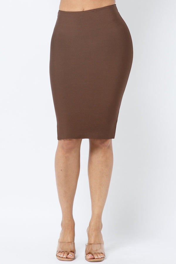 The timeless bandage midi skirts
